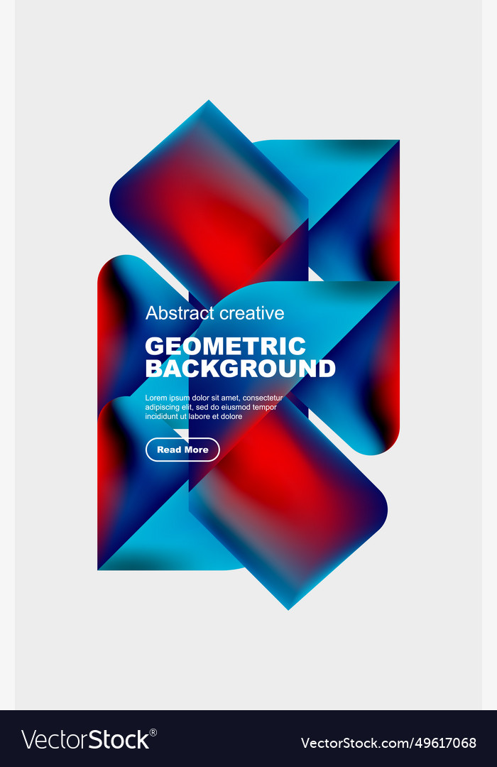 Square and triangle design with fluid gradients Vector Image Square and triangle design with fluid gradients