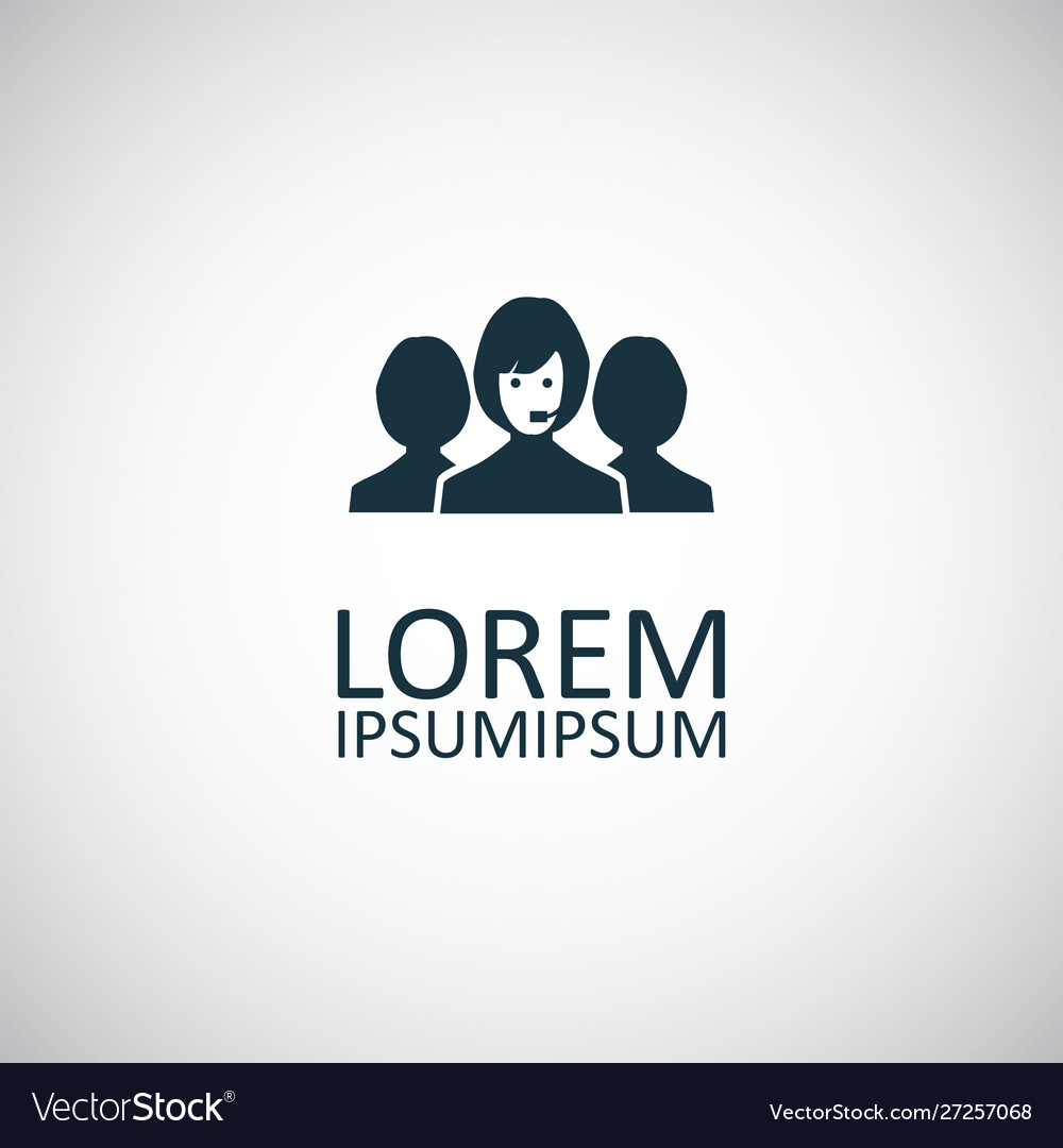 Support team icon for web and ui on white