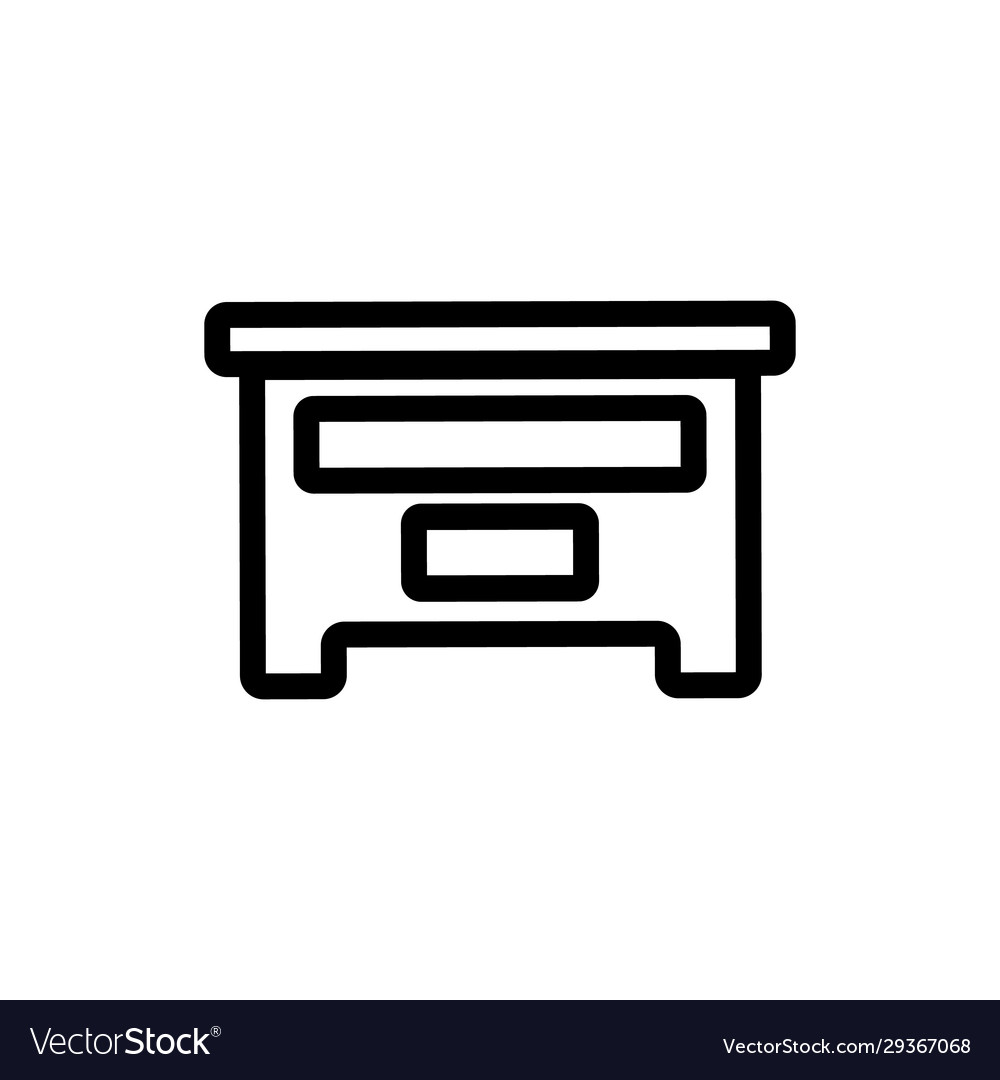 Table icon isolated contour symbol