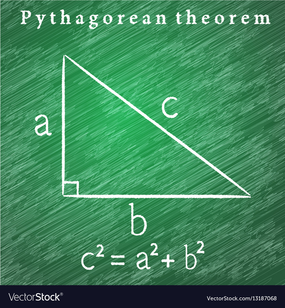 Triangle on the blackboard pythagorean theorem