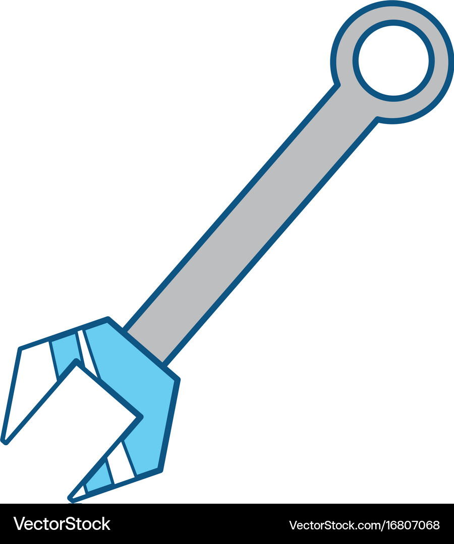 Wrench construction tool Royalty Free Vector Image