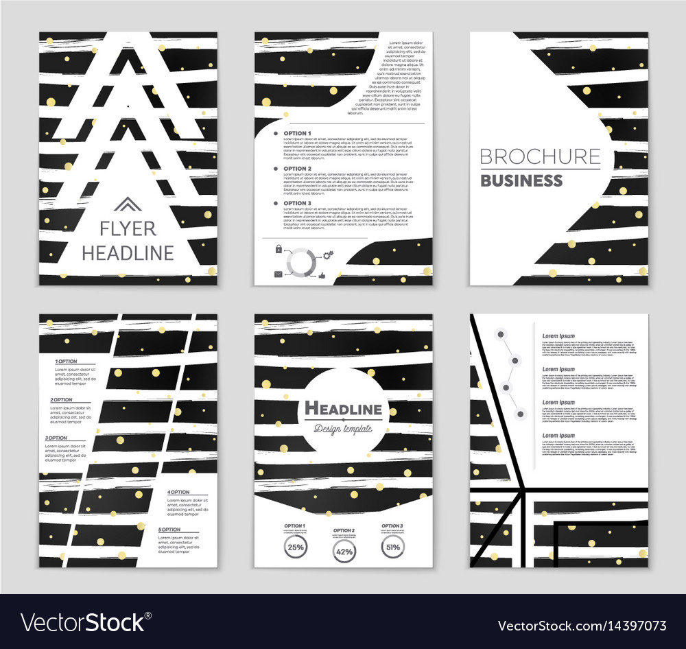 Abstract layout background set for art