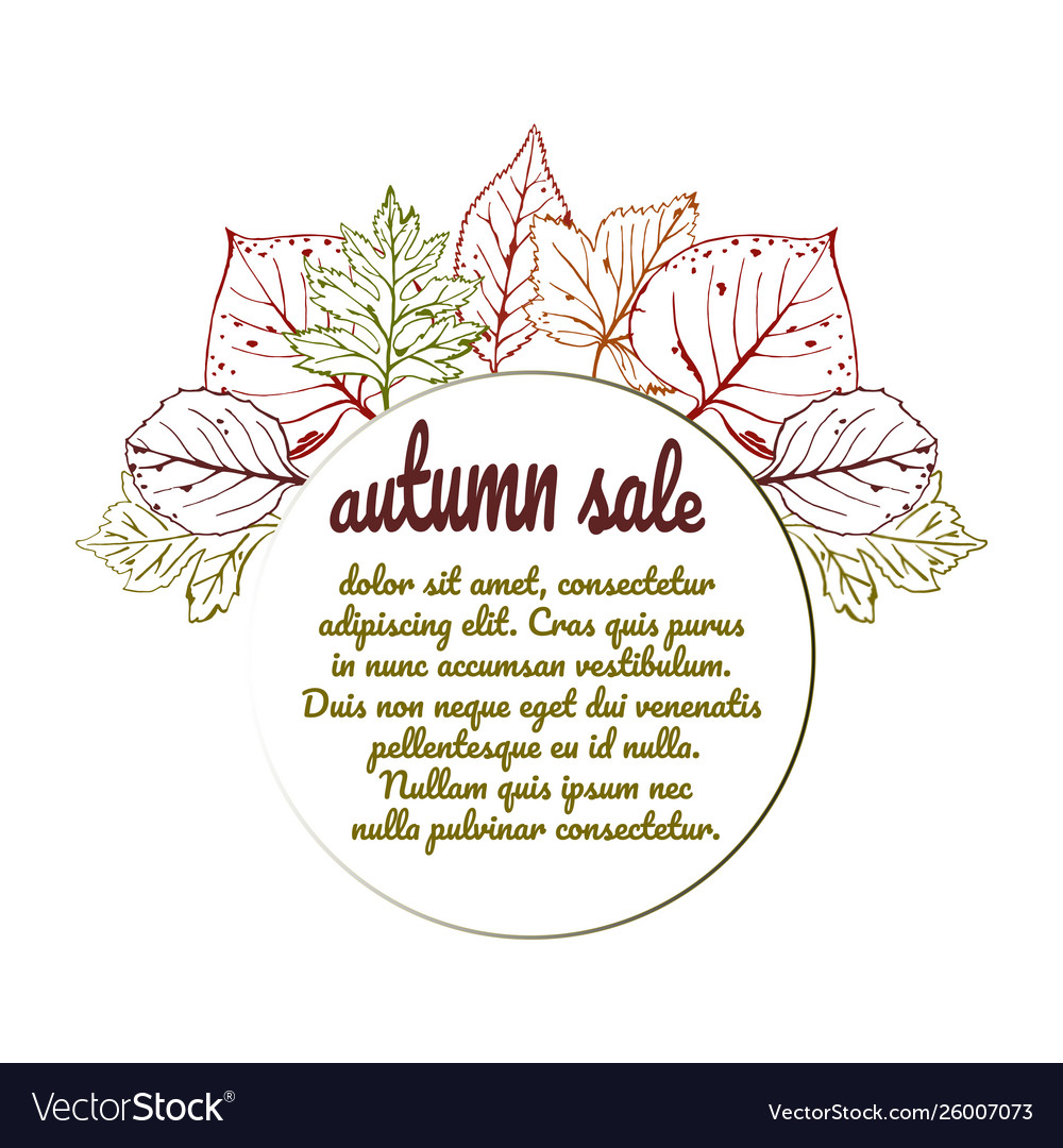 Autumn with frame for text