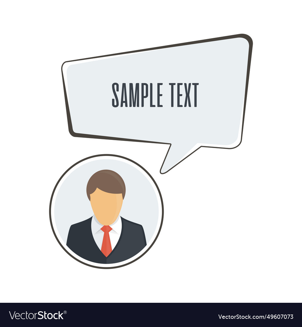 Avatar with speech bubble vector image Avatar with speech bubble