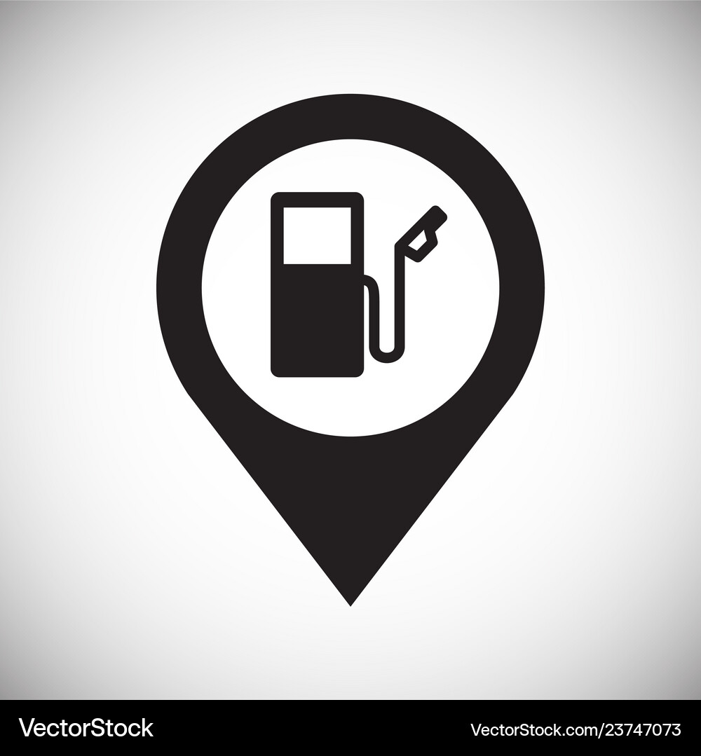 Checkpoint petrol station icon on white background