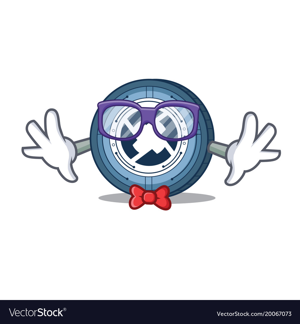 Geek 0x coin character cartoon