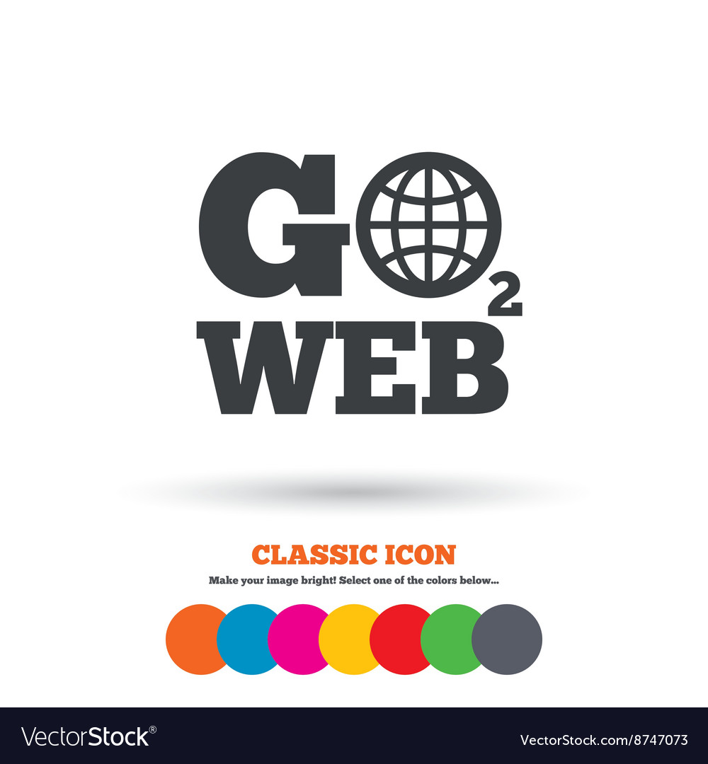 Go to web icon internet access symbol