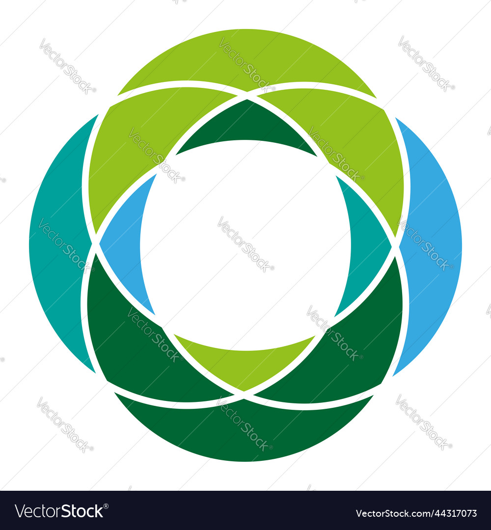 Green Circle Logo On A White Background Royalty Free Vector