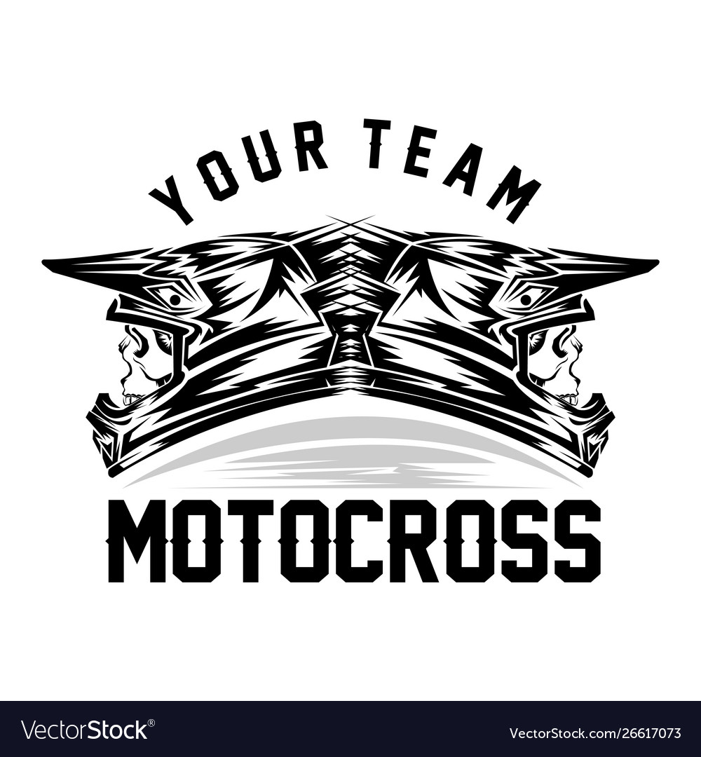 Helmet motocross motocross design for t-shirt Vector Image