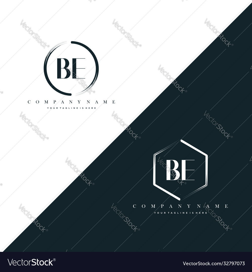 Initial letter be circle brush hexagon