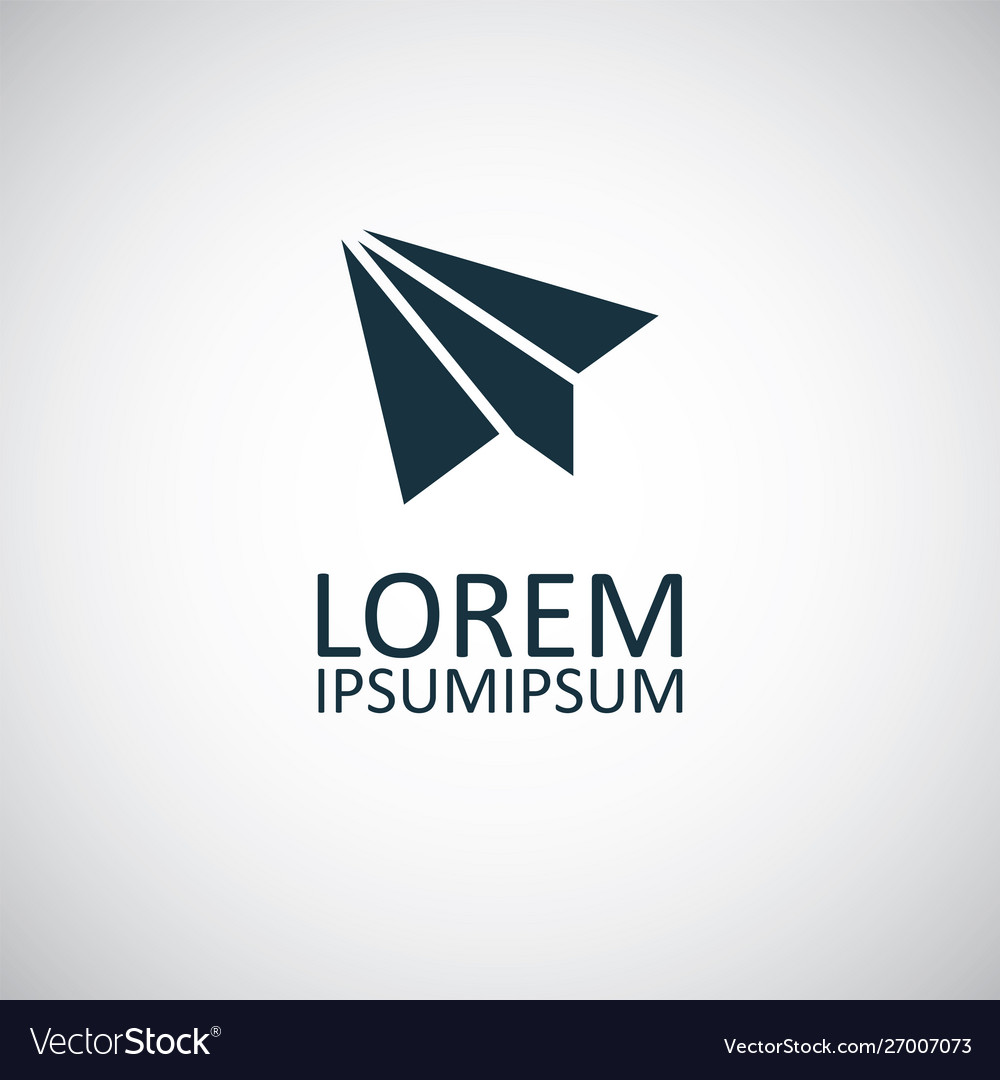 Little plane icon simple flat element design