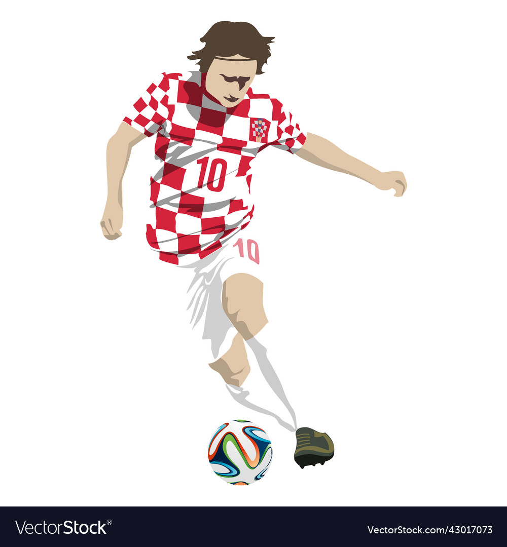 Luka modric cartoon Royalty Free Vector Image - VectorStock