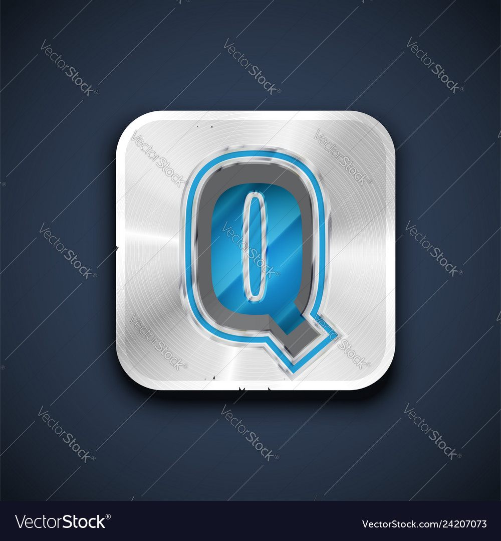 Metallic 3d character from a font set