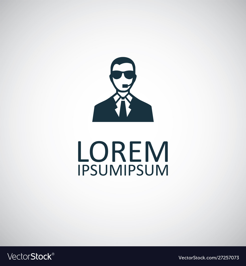 Security man icon for web and ui on white