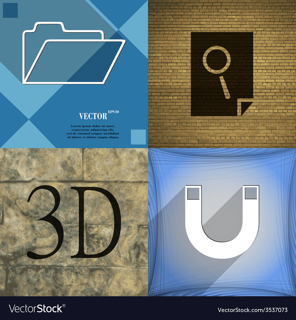 Set of abstract backgrounds with different web