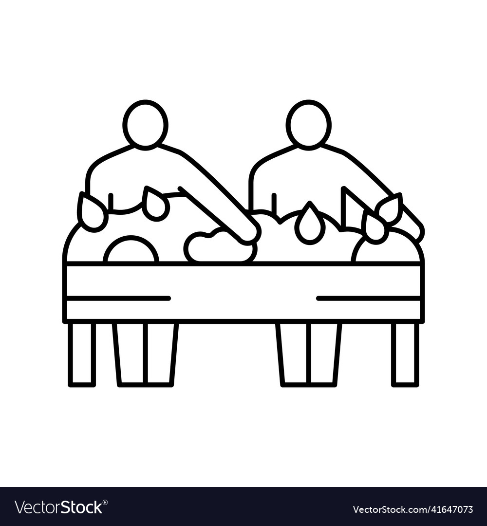 Sorting tea line icon vector image Sorting tea line icon