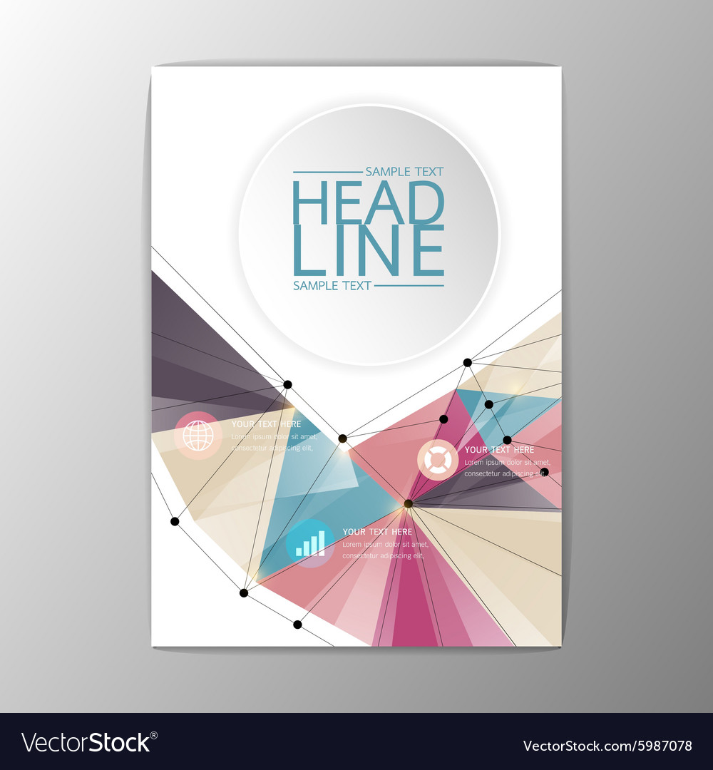 A4 abstract brochure background design business Vector Image