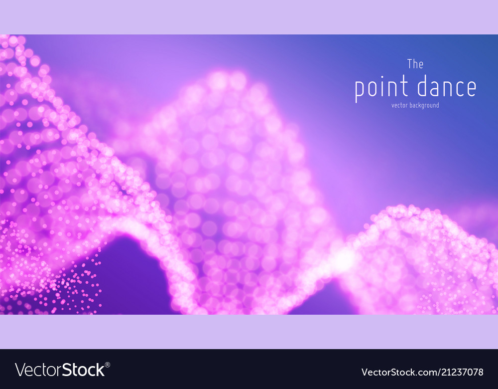 Abstract violet particle wave points array Vector Image Abstract violet particle wave points array