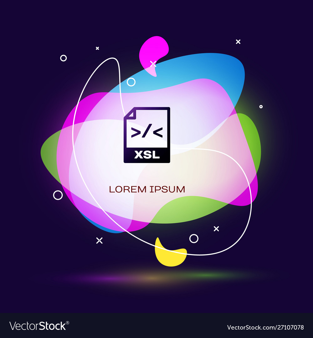 Black xsl file document download button icon vector image Black xsl file document download button icon