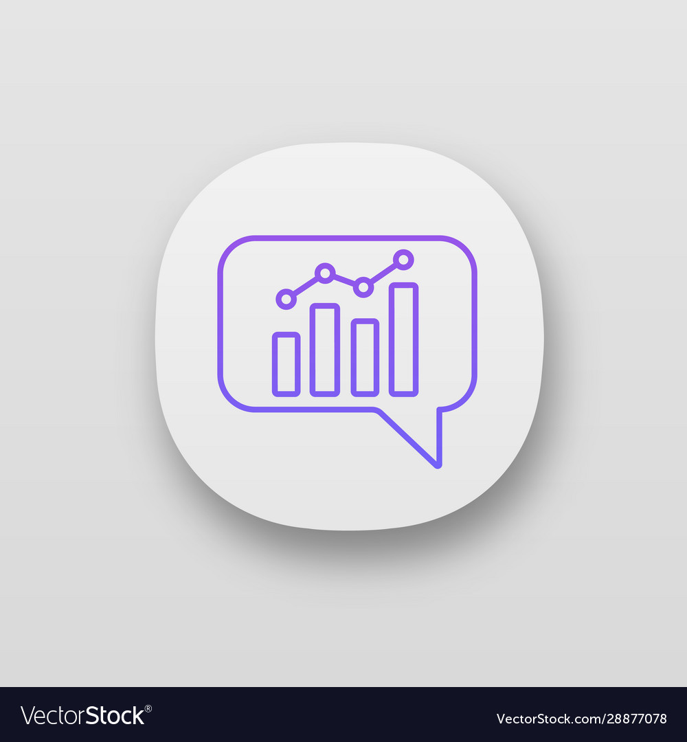 Chatbot graph app icon vector image Chatbot graph app icon