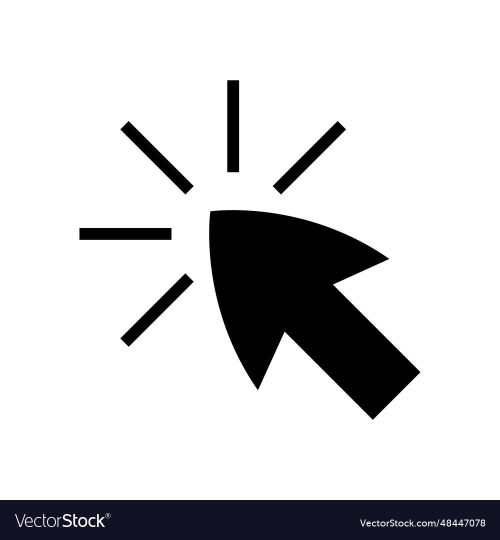 Click icon design template isolated vector image Click icon design template isolated
