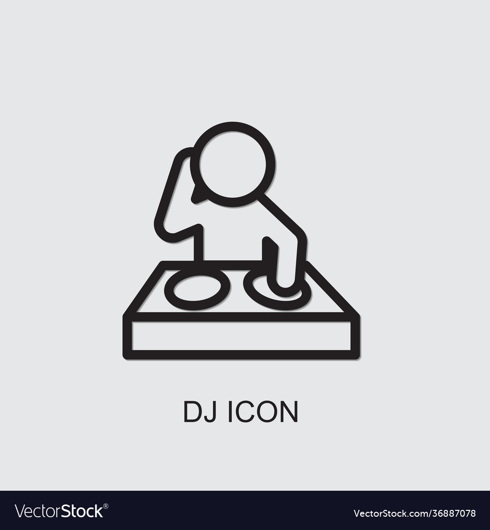 Dj Icon Royalty Free Vector Image - Vectorstock