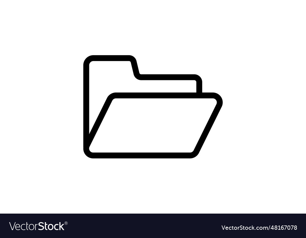 Folder icon suitable for web site design app user vector image Folder icon suitable for web site design app user
