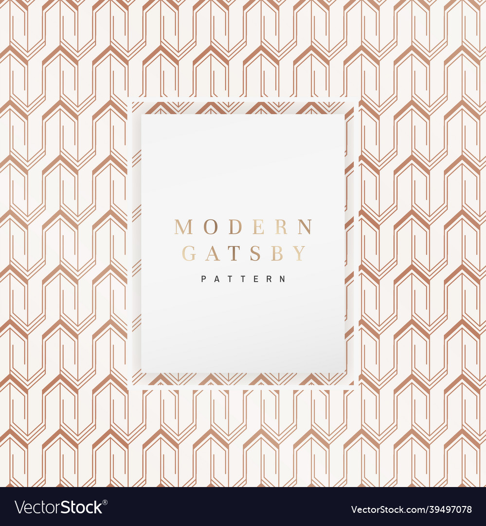 Gatsby patterned frame Vector Image Gatsby patterned frame