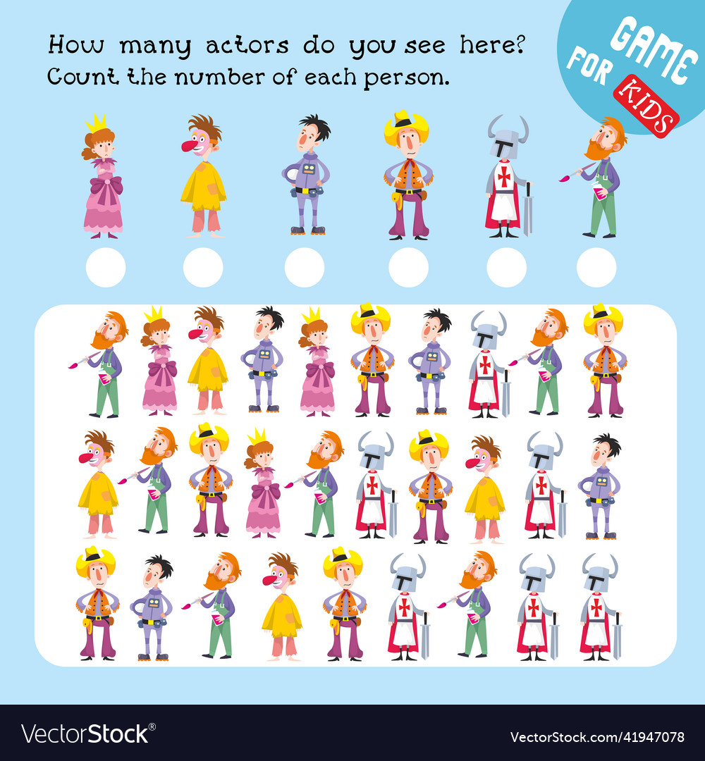How many actors do you see here count the number vector image How many actors do you see here count the number