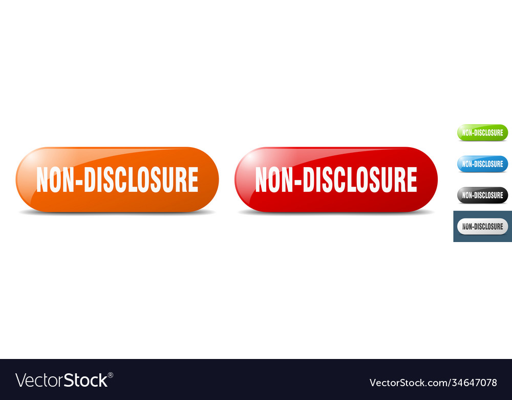 Non-disclosure button key sign push set
