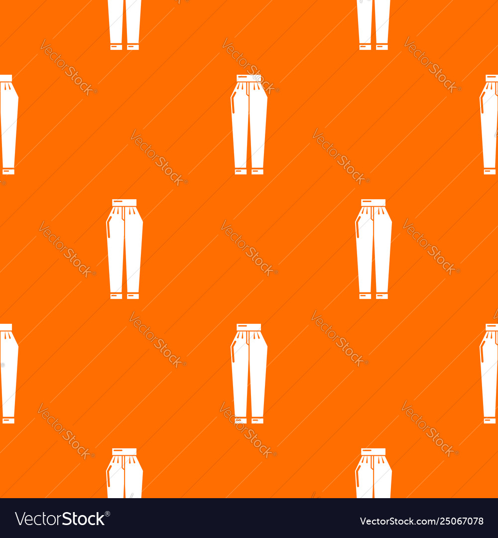 Pant pattern orange Royalty Free Vector Image - VectorStock