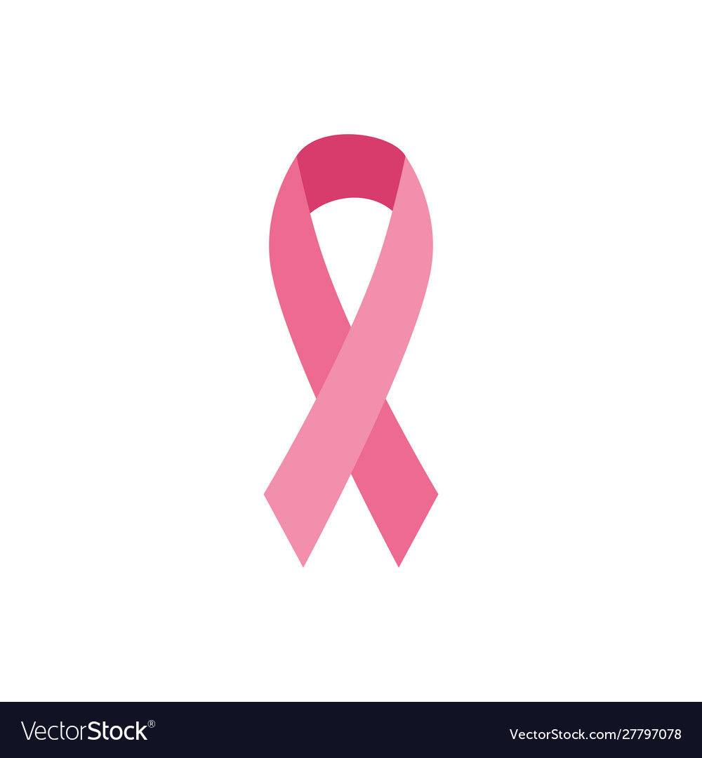 Pink ribbon fight cancer against breast Royalty Free Vector