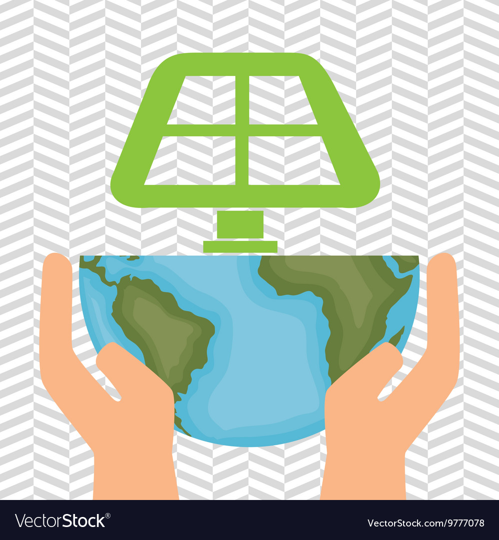 Planet and panel isolated icon design
