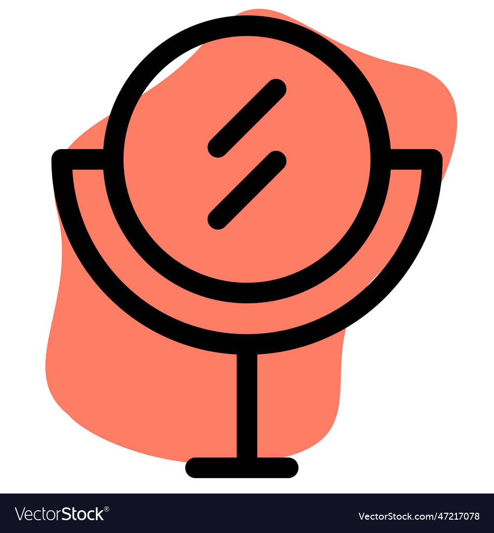 Portable mirror stand easy to carry Royalty Free Vector