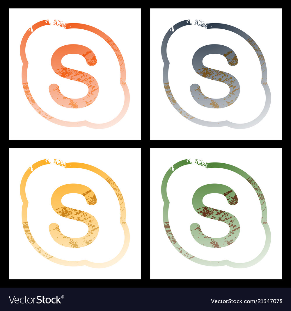 Set of social networking icons web design flat