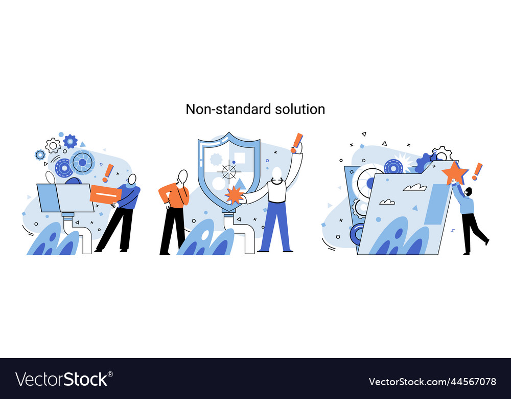 Solution solving problem metaphor answer vector image Solution solving problem metaphor answer