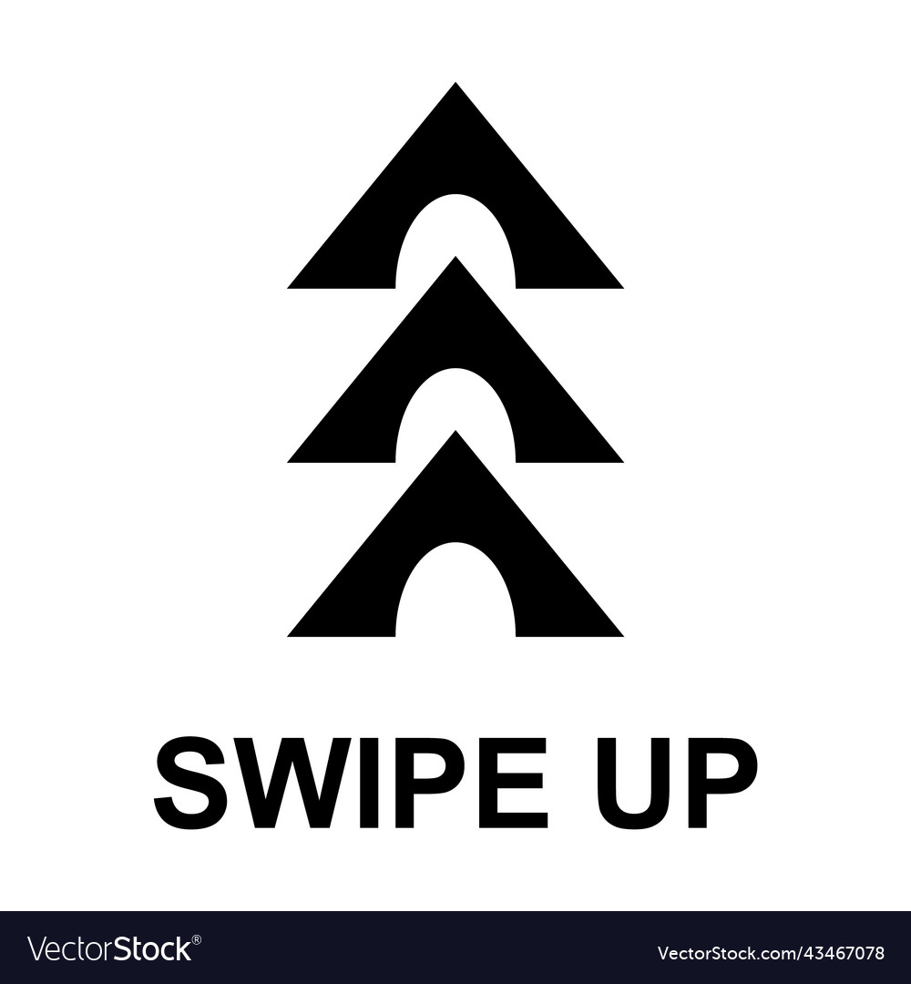Swipe up internet button online web design arrow