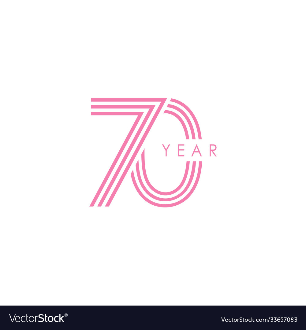 70 year anniversary template design