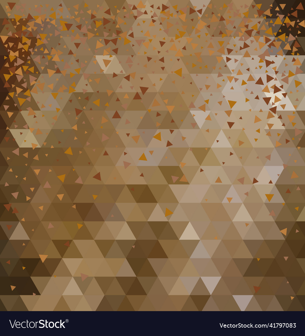 Abstract golden triangle pattern background Vector Image Abstract golden triangle pattern background