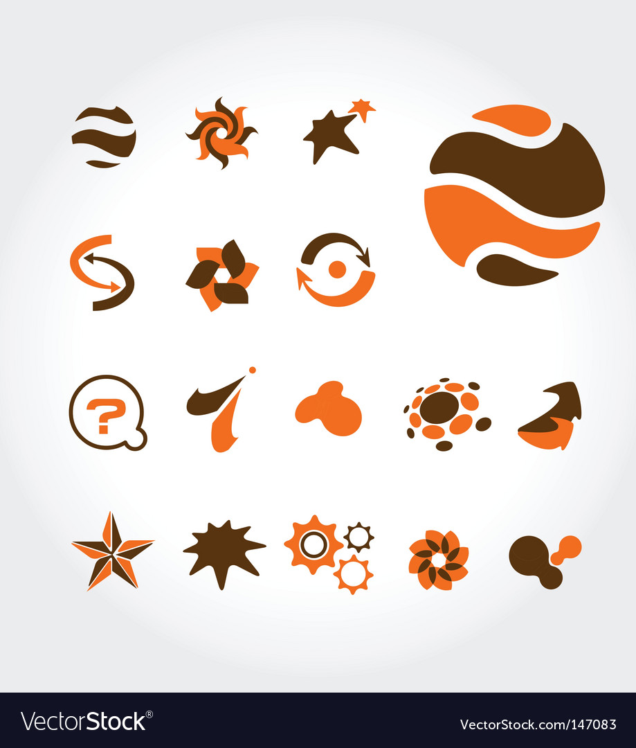 Abstract icons and logos