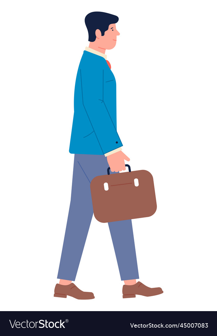 Businessman going on work meeting man Royalty Free Vector