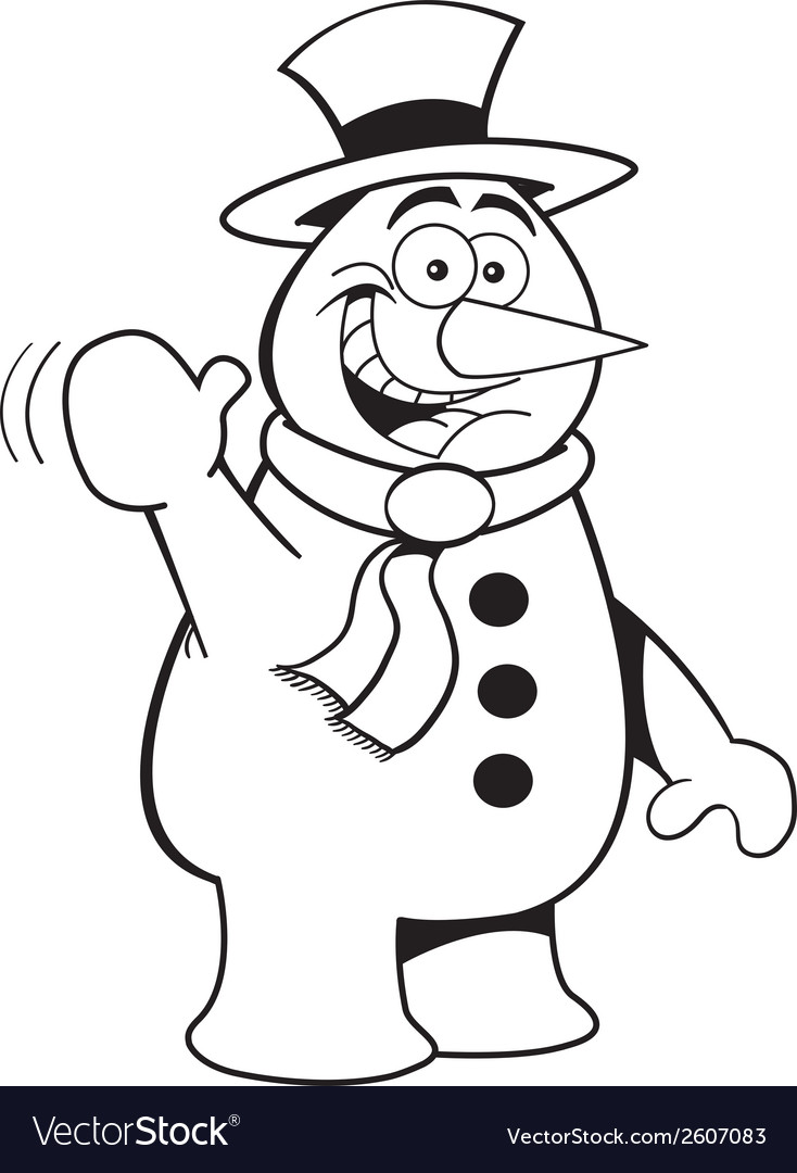 Cartoon santa snowman