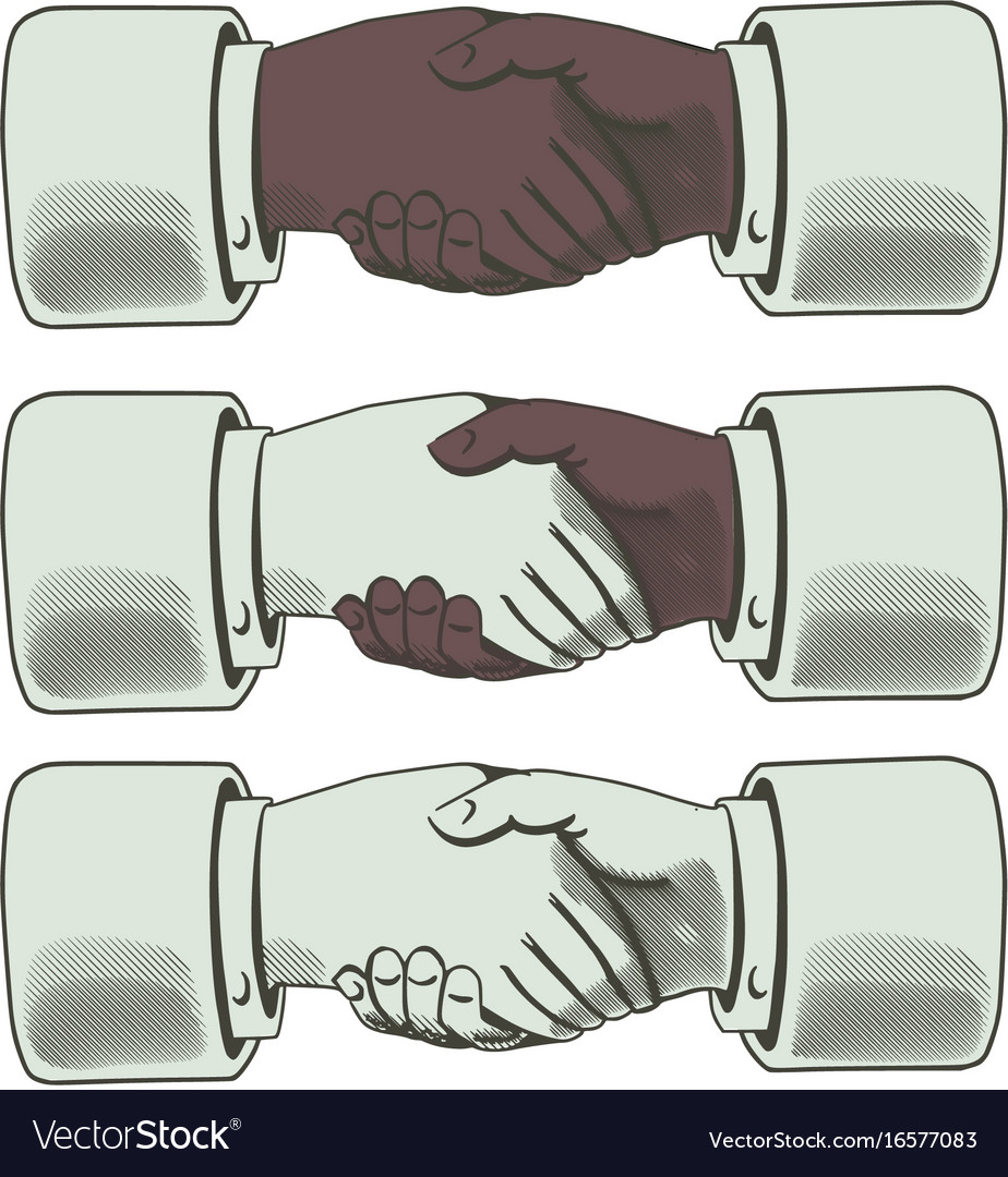 Classically styled business handshake