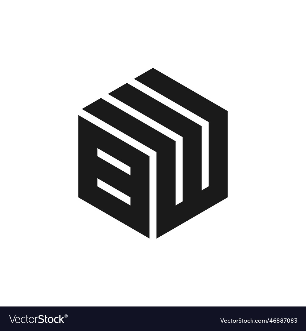 Elegantes schwarzes und weißes Monogramm Logo
