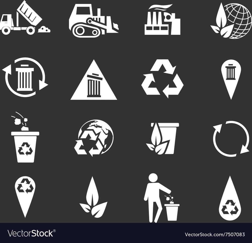 Garbage icons set