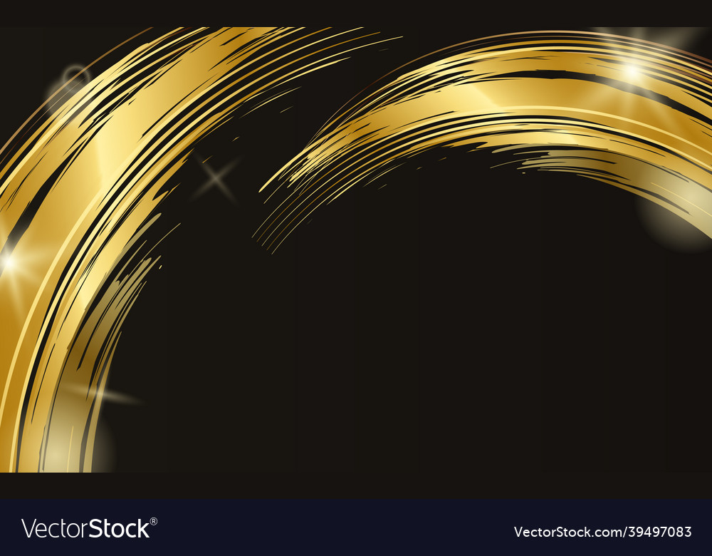 Gold wave abstract background Royalty Free Vector Image