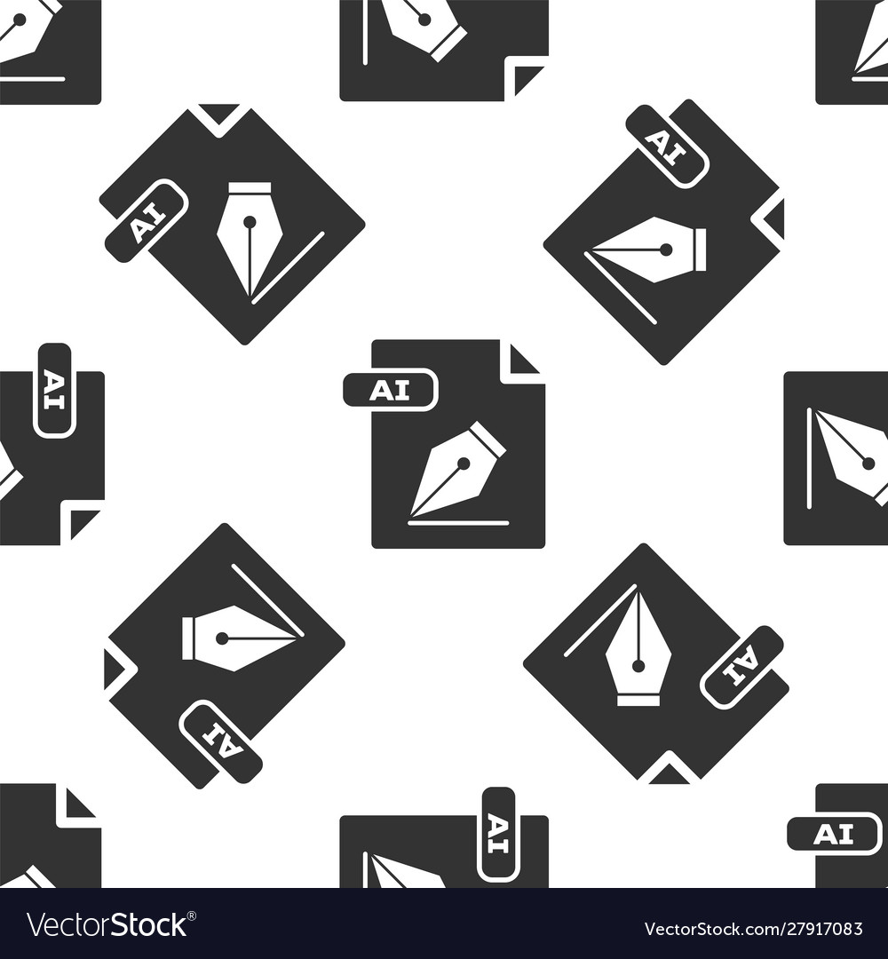 Grey ai file document download button icon Vector Image Grey ai file document download button icon