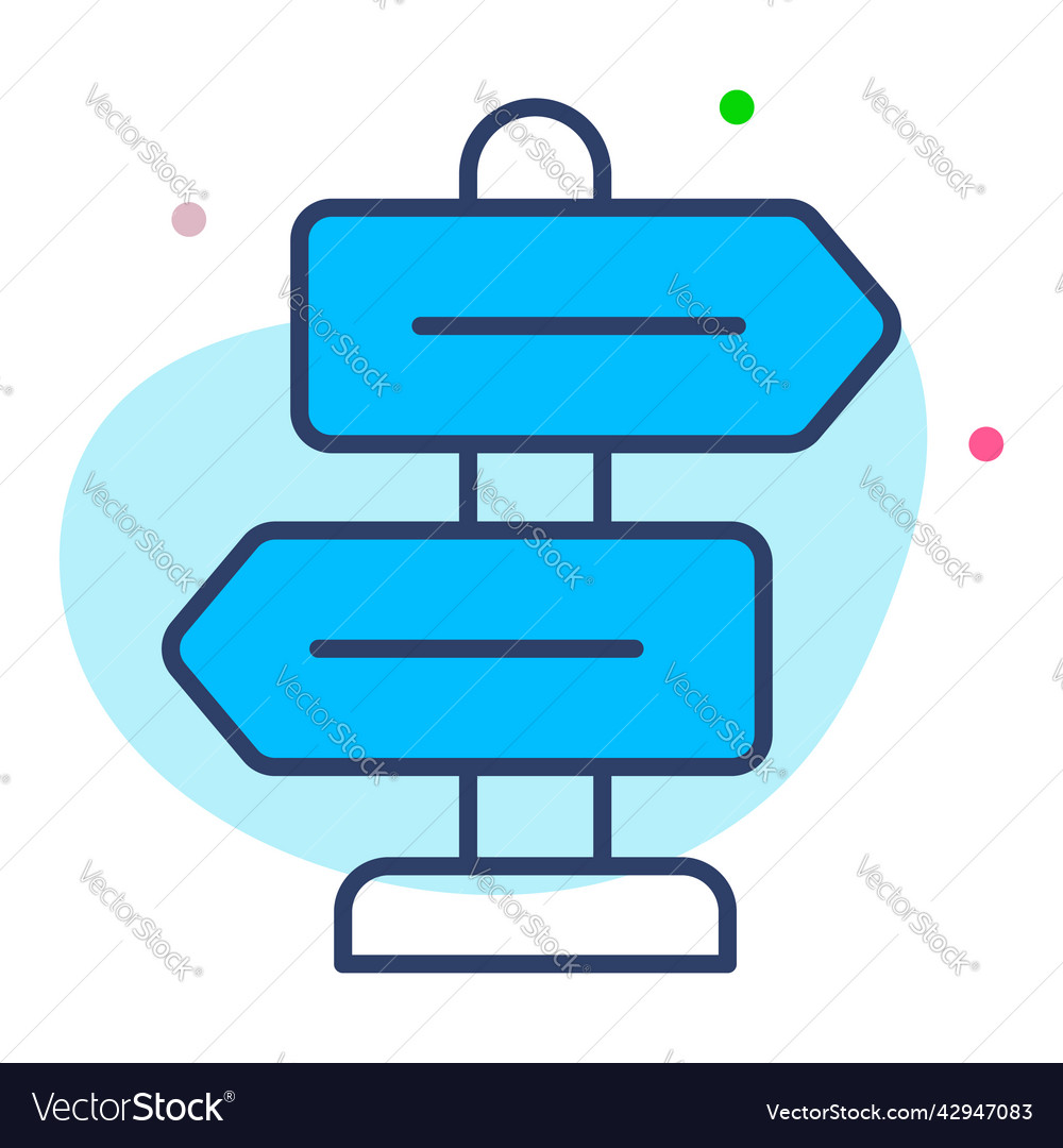 Guidepost finance related line icon editable