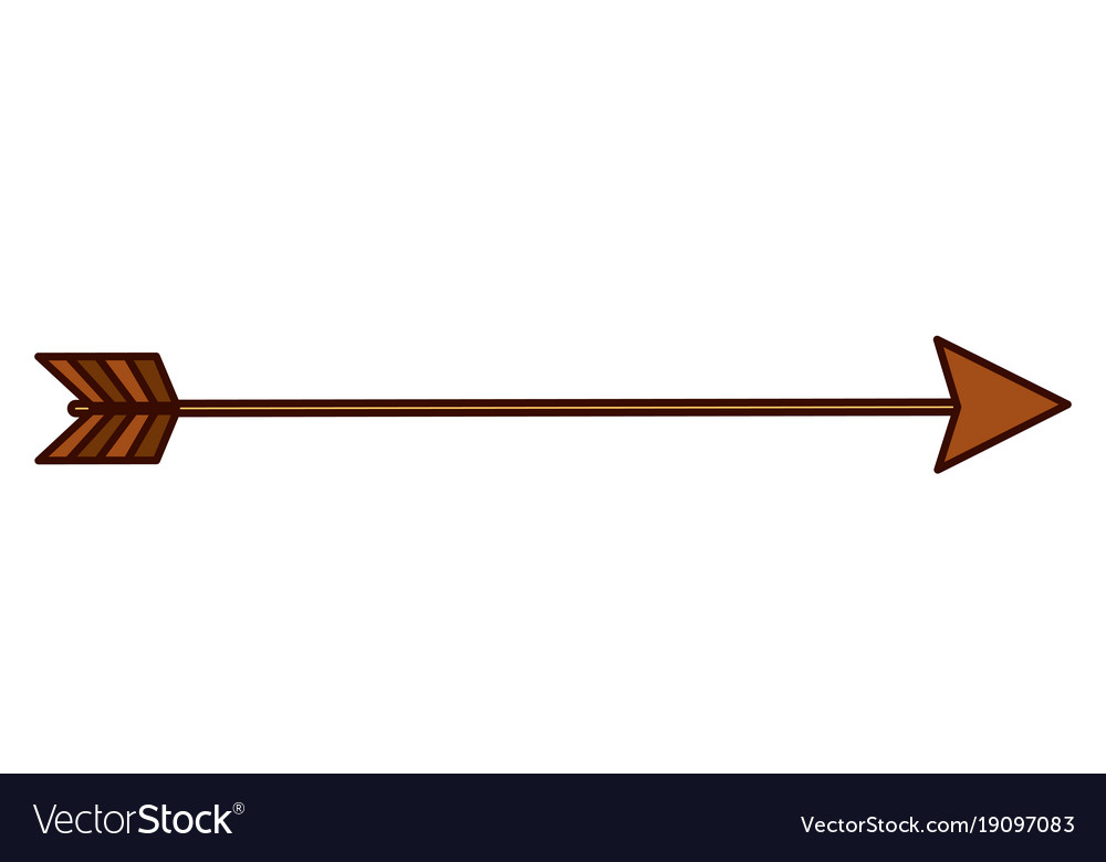 Isolated arrow design