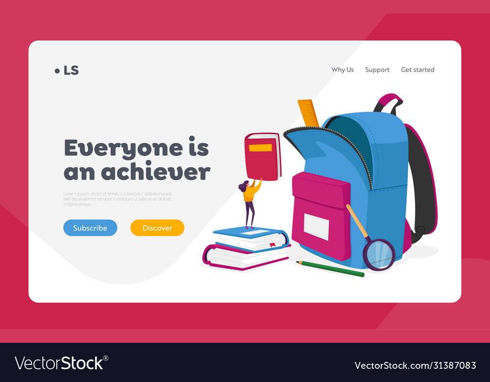 Learning back to school landing page template